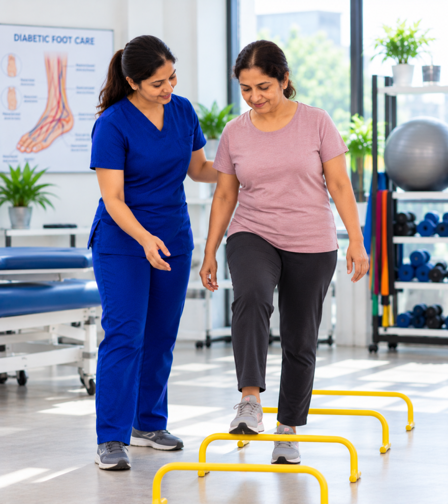 physiotherapy balance training for diabetic foot care