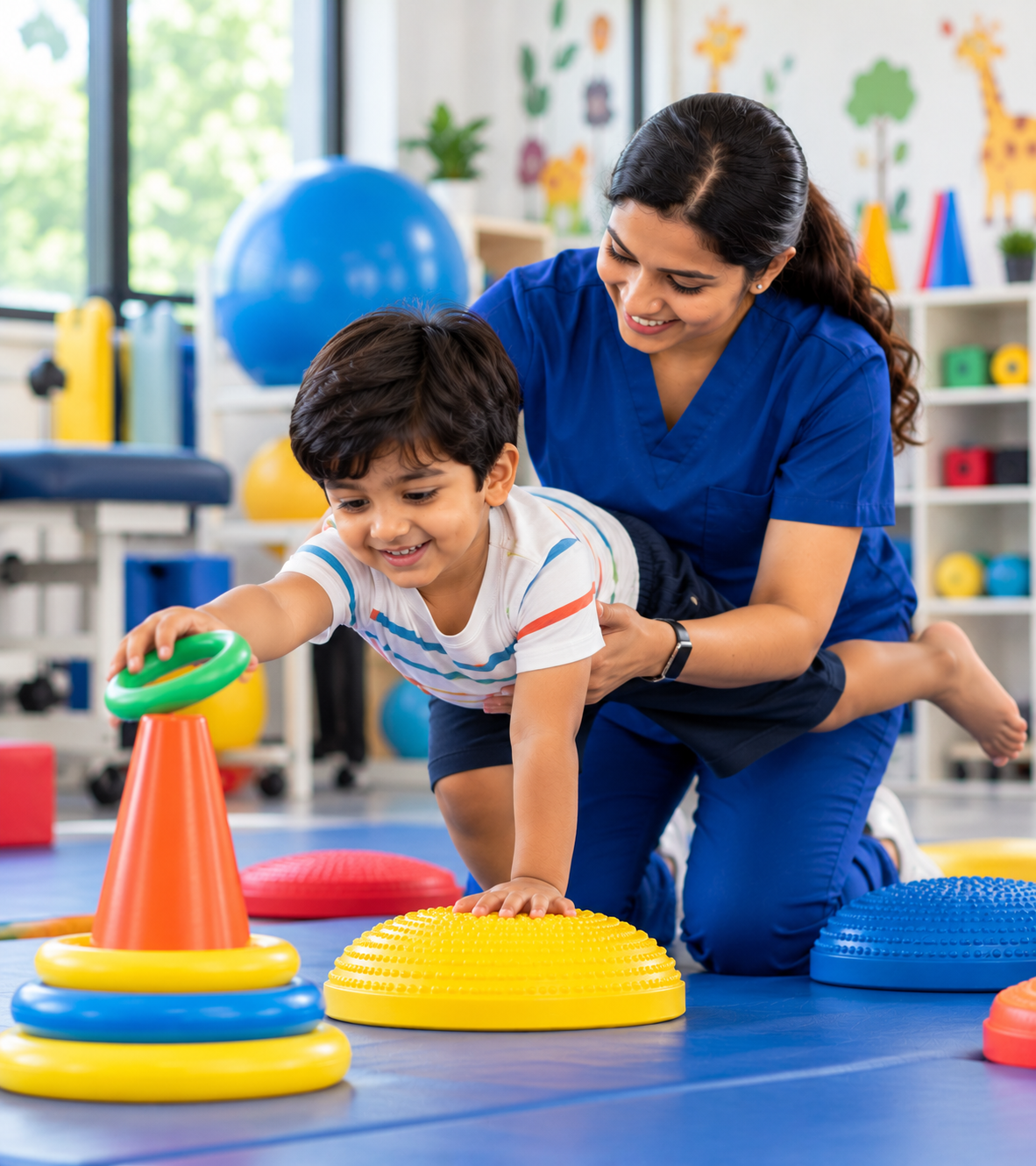 playful pediatric therapy session